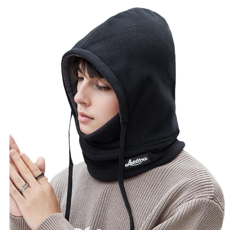 Outdoor Warm Hat Men's Winter Velvet Windproof Ear Mask Hat Scarf All In One Cycling Lei Feng Hat