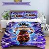 Goku 3pcs Bedding Set Duvet Cover Closure Includes 1 Duvet Cover & 2 Pillowcases for All Seasons Bedroom Home Dorm Decor