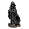 Grim Reaper Statue Halloween Black Horror Robe Sculpture Gothic Resin Santa Muerte Figurine for Halloween Indoor Bookshelf Desk Decor