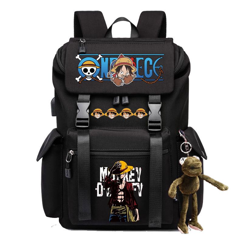 2024 Cross-border New Popular ONE PIECE Cartoon Pattern Backpack College Student Large-capacity Laptop