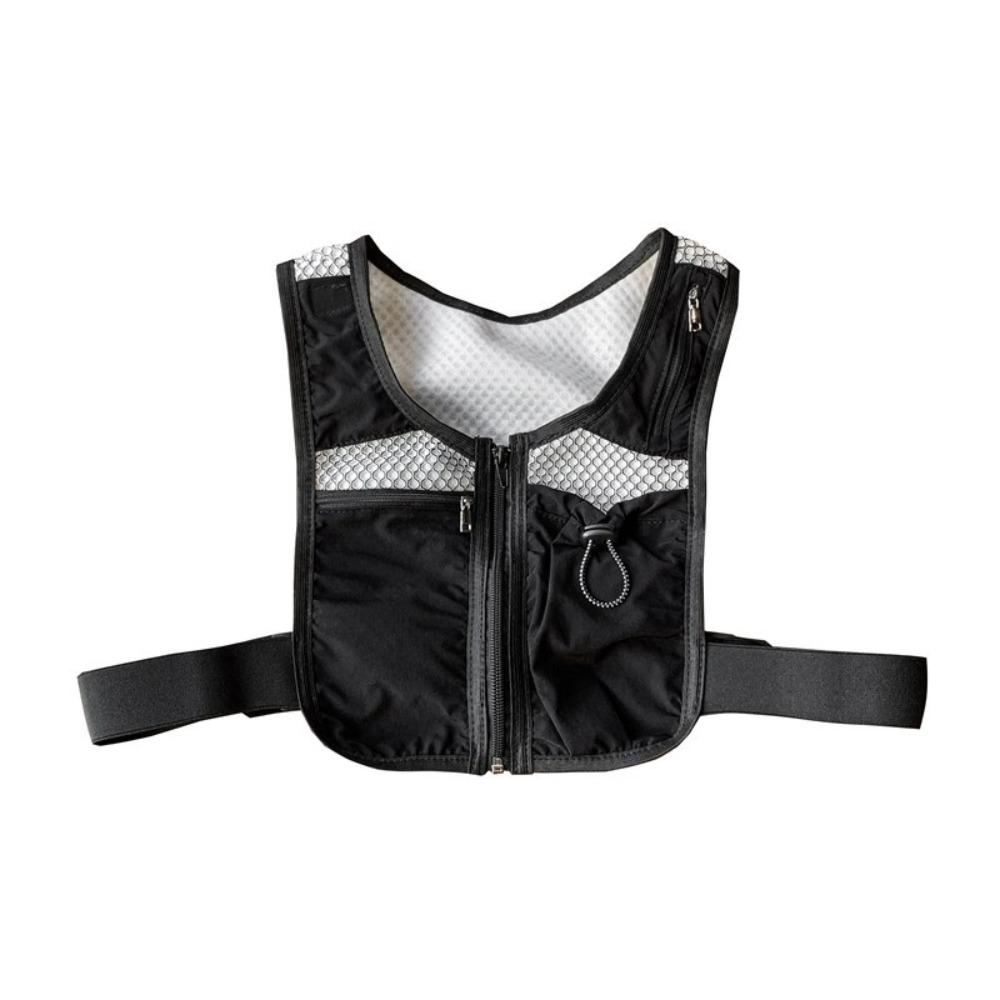 Breathable Reflective Running Vest Pack Waterproof Men s Chest Bag Hiking чёрный