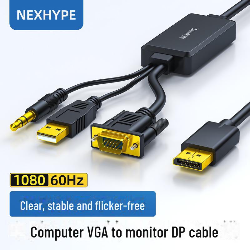 

Кабель-адаптер VGA-DP длиной 1 м — разъем для подключения мониторного сигнала