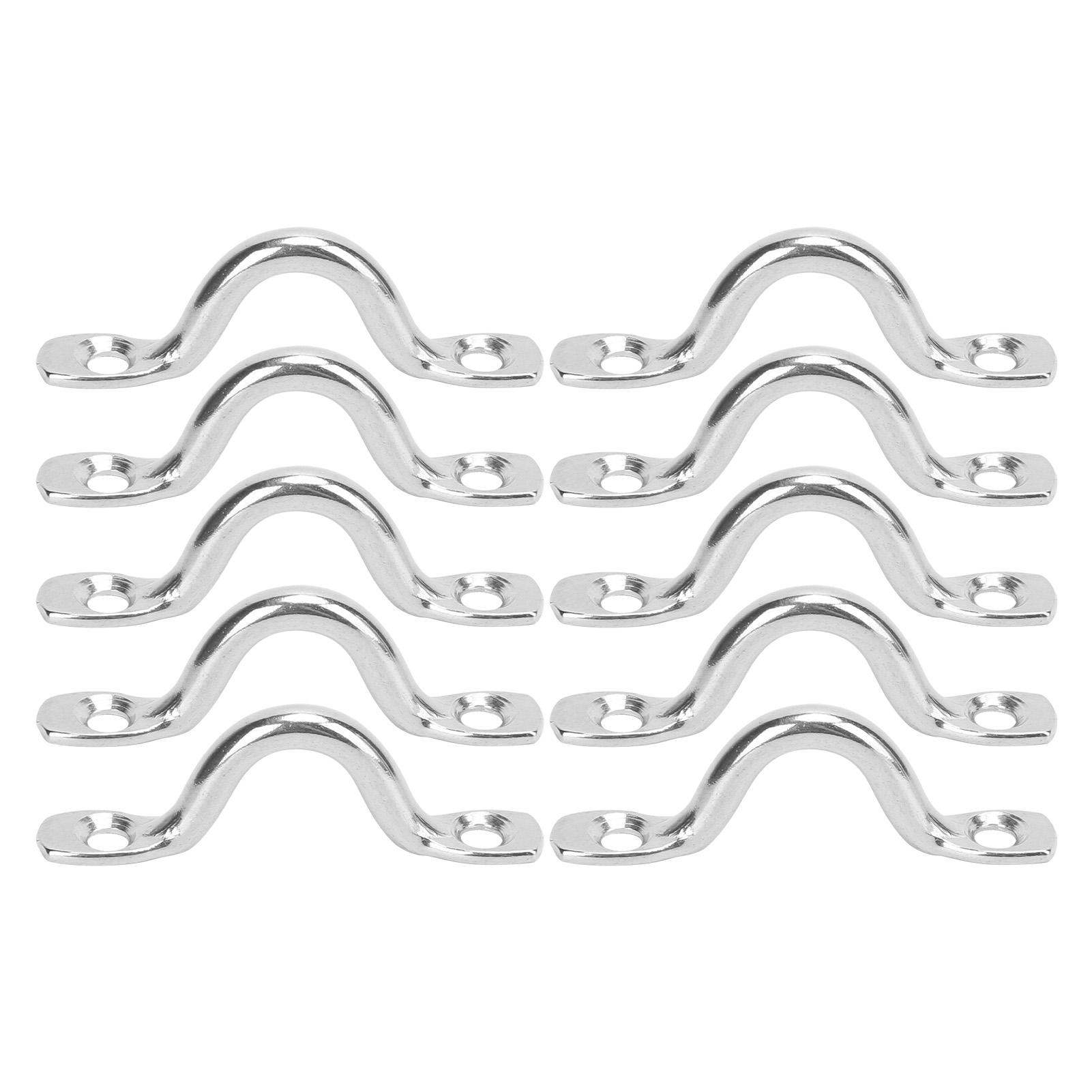 

10 шт. Нержавеющая сталь Каяк Каноэ Оснастка Лодка Ручка для тяги Пряжки Аксессуары для каяка 5 мм 0,2 дюйма