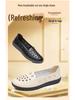 Genuine Leather Breathable Soft Sole Sandals for Middle-Aged & Elderly Women - Non-Slip Flat Heel
