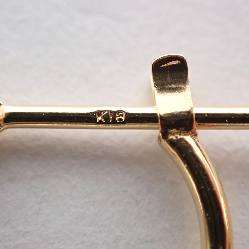 [Used] K18 Hoop Earrings/g513-61