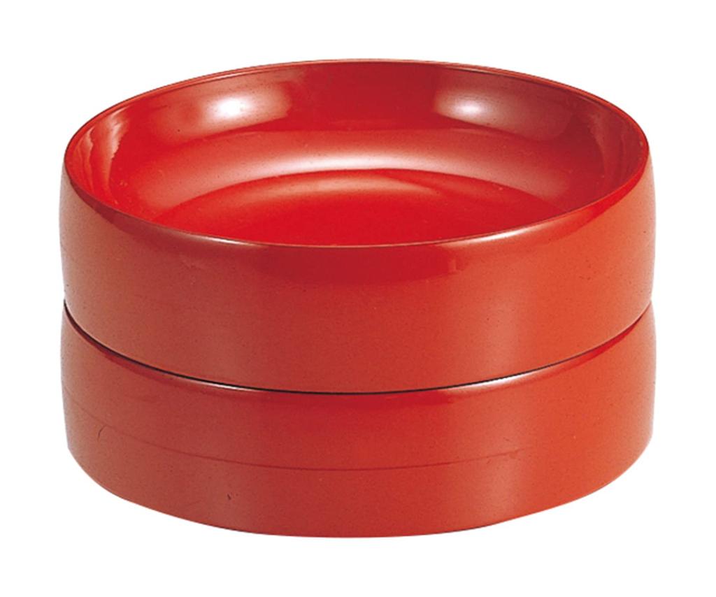 Fukui Craft Soba Noodle 45052020 Drum-Shaped Bowl, Vermilion,