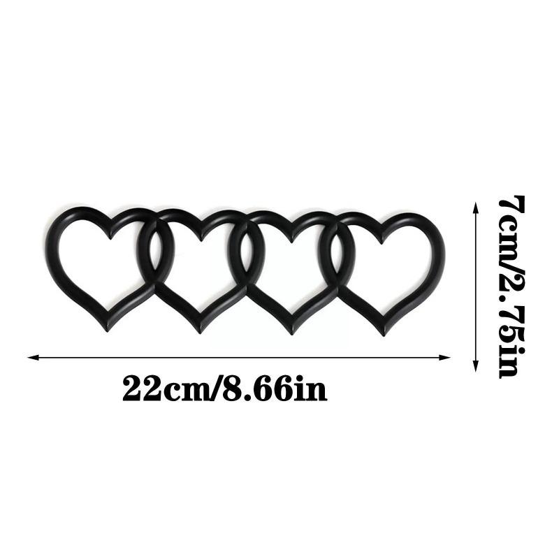 Car Love Heart Logo Rear Trunk Tail Label Badge Emblem Decal For 5G A4 A3 A5 A6 A4L B8 B7 B9 C6 C7 Replacement Car Accessories2Ds29