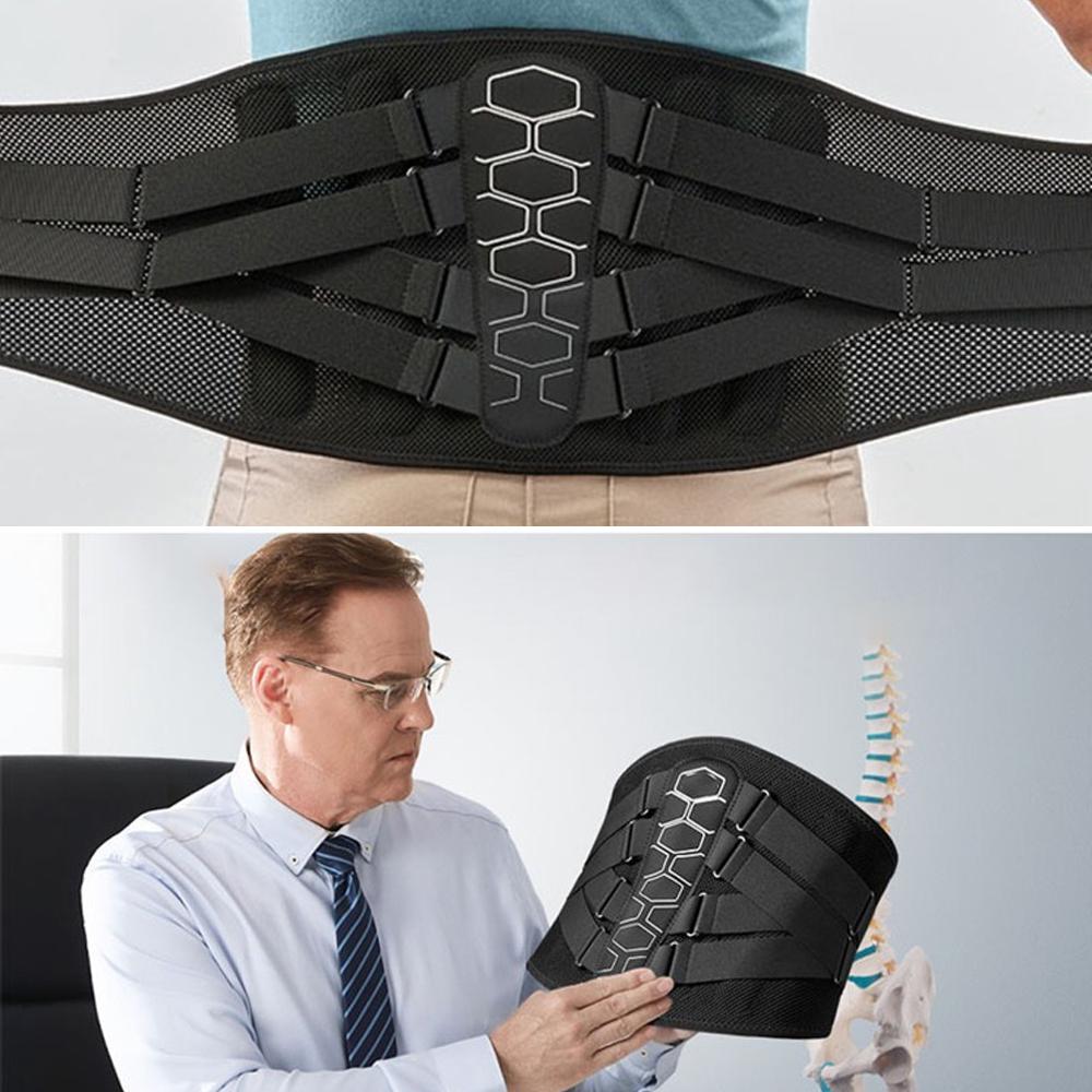 Sports Back Brace Support Lumbar Belts with Lumbar Pad Ergonomic Design Suitable for Herniated Discs Sciatica for Men Women