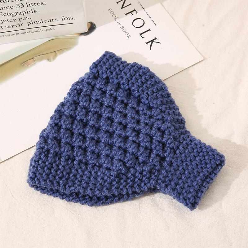 Women's Hand-Knitted Wool Headband: Warm Autumn/Winter Ear Protection with Wide Brim