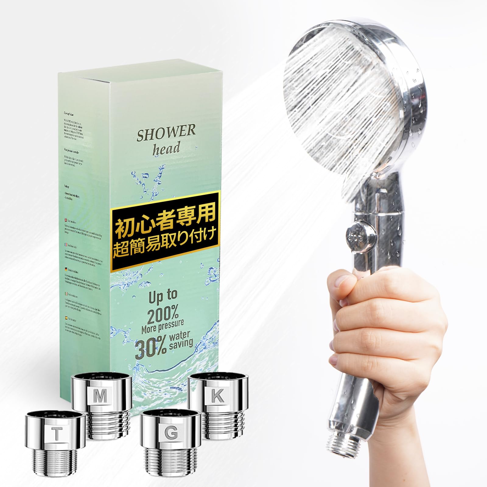 

Easy Installation for Water 8 Bubble Shower Head for Family Water High Water Powerful Mist Water Stop Beautiful Skin and Hair Pore Heat Gentle Water
