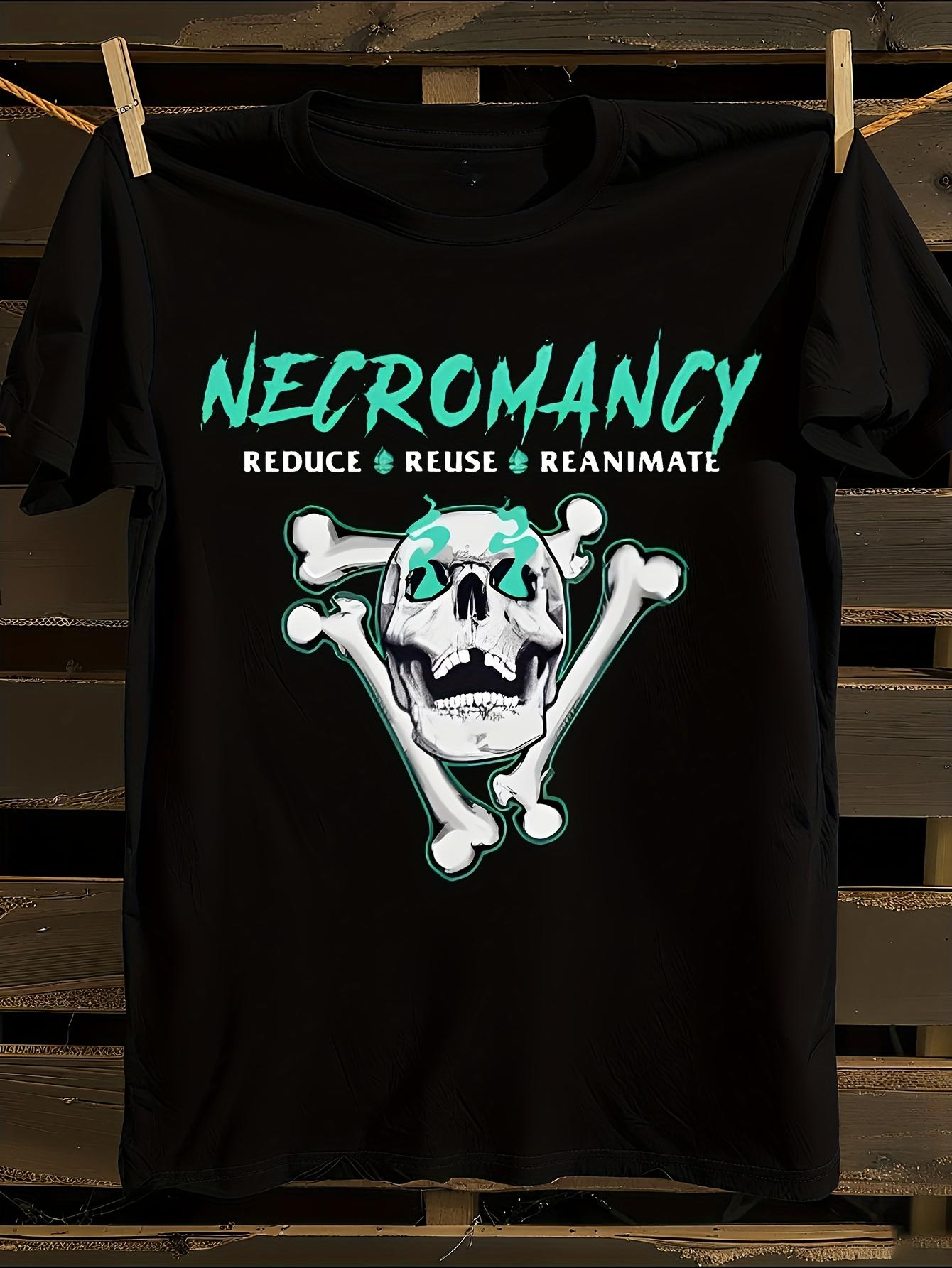 

Vintage DND Necromancy Spell Graphic T-Shirt Mens Tshirt Womens Tshirts with Letters Print Short Sleeves T-Shirt Casual Street Tee Shirt Top S