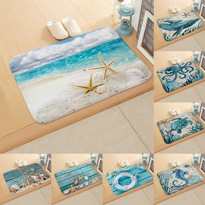 1 adet Marine Serisi Kapı Paspası Ev İçin Kaymaz ve Kirli Zemin Paspası İç ve Dış Mekan Yumuşak Zemin Paspası Dekorasyonu