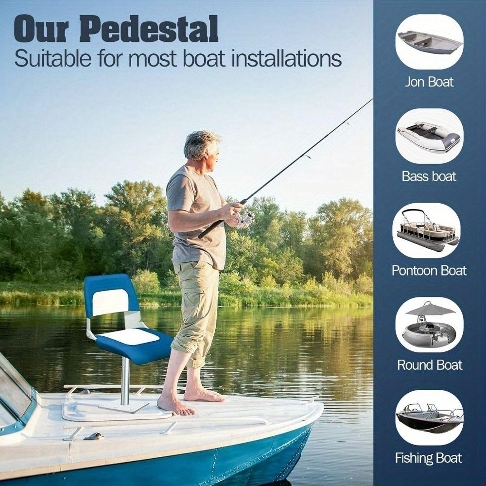 3/4 Inch Boat Seat Pedestal Swivel Boat Seat Pin Post Socket Boat Seat Base Fishing Pontoon Boat