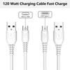 120W Charging Cable USB2.0 Fast Charging Cord Wire for Tablets Phones USB 5Pin/ Type C Quick Charging Data Cable