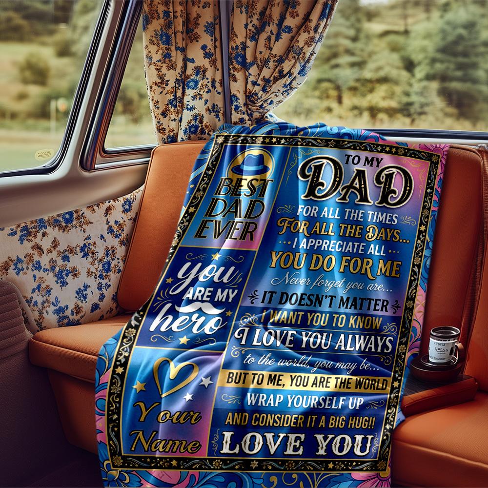 Dad'S Love And Appreciation Multipurpose Blanket Ultrasoft Versatile For Sofa Couch Office Bed Picnics Four Seasons Multipurpose Modern Perfect Gift