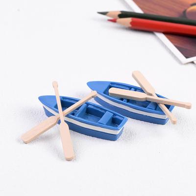 Accessories Micro Landscape Home Decorations Miniature Ship Boat Figurine Artificial Paddle