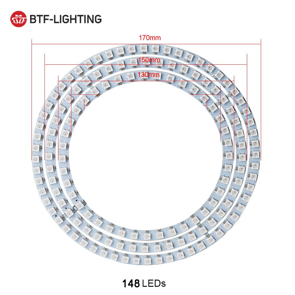 WS2812B DIY RGB LED Ring 148 To 241 Pixels WS2812 Round Modules SK6812 5050 Built-in RGB Addressable 5V LED Circle Arduino Ring