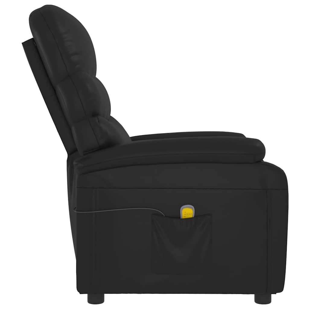 Vidaxl Massage Armchair, Black, Faux Leather