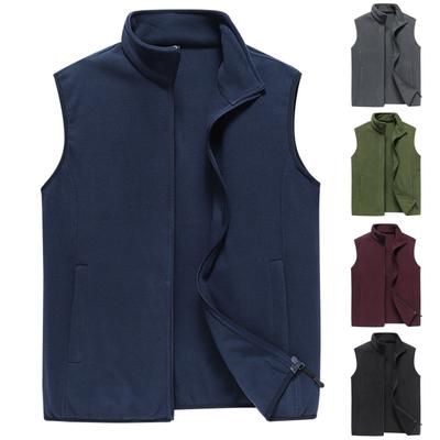 Herren Casual Cardigan Ärmellose Samt Einfarbig Mode Winter Weste