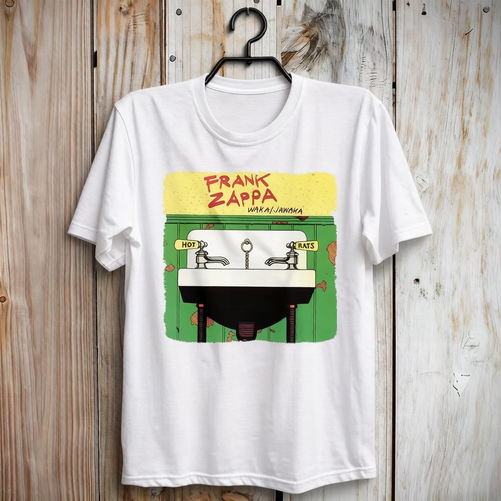 

WakaJawaka Frank Zappa TShirt The Mothers of Invention Guitar Vintage Hot Rats Unisexs Womens Versatile Roundneck Pure Cotton 4XL