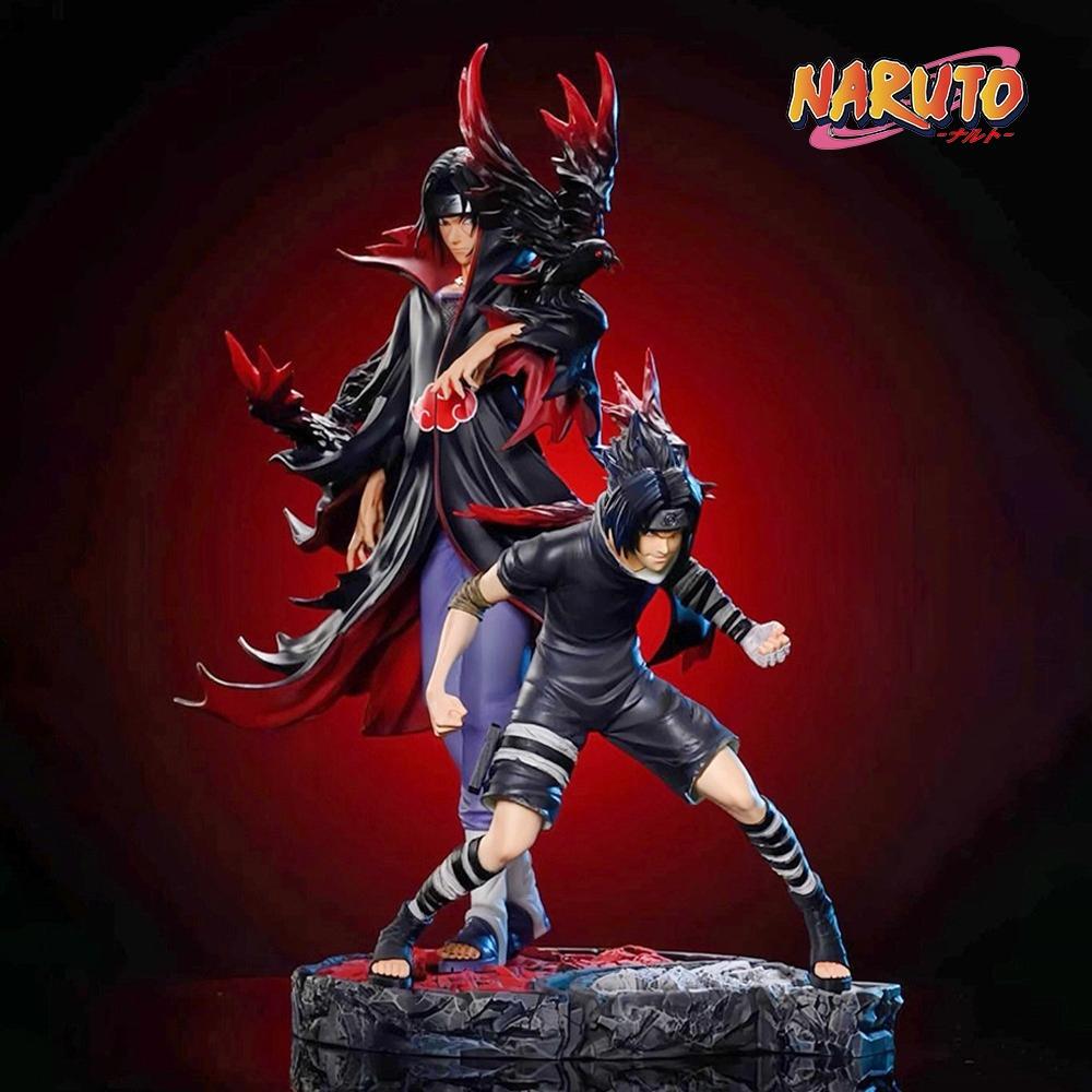 32cm/12.6in Anime NARUTO Figure Uchiha Itachi  Uchiha Sasuke Action Figures Pvc Statue Collection Model Toys Gifts