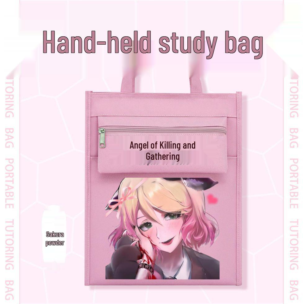 

Angel of Slaughter Canvas Book Bag for Students: Compact Handheld Tote for Junior High, High School, and College Assignments 28cm x 11cm x 32cm