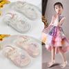 Girls' Sandals Elsa Crystal Princess Shoes Summer New Children's Shoes Soft Sole Non-Slip Baby Shoes