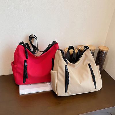 Women's Tote Bag Simple Solid Nylon Cross Bags Casual Handbags  Fashion Designer Female Commuter Shoulder Bag