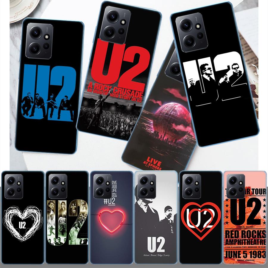 Band U2 Phone Case For Redmi 12 13C 12C 15C 9 10 10C Note 13 Pro Plus 14 15 Pro 9T 9C 9A TPU Soft Cover Clear Cell Cases Shockpr