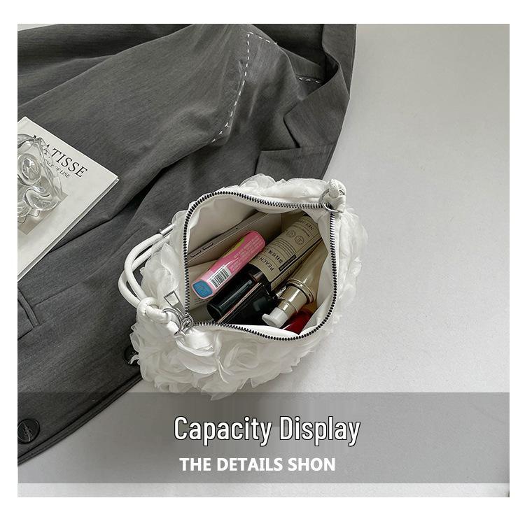 2025 Süße Blume Koreanischer Stil Schulterhandtasche - Frisch & Schlicht Lässiges Achseldesign für Herbst/Winter