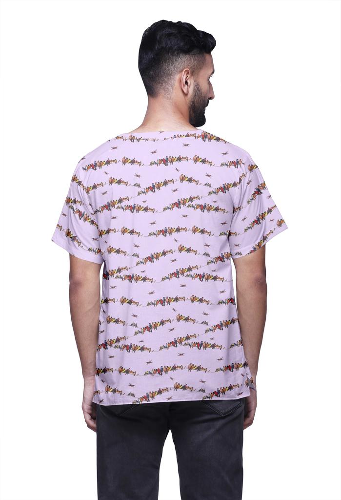 Atasi Tailored Fit Short Kurta Cotton Cambric Printed Keyhole Neck Casual