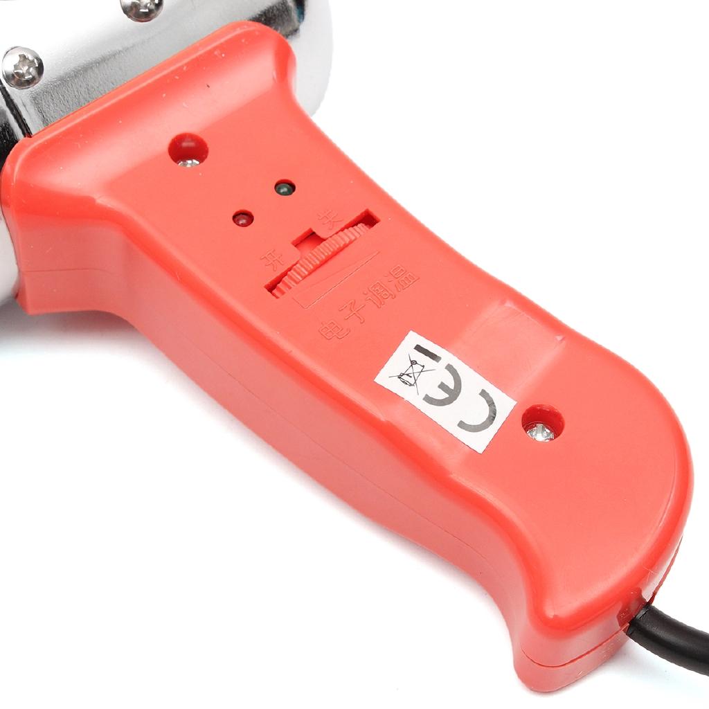 700W AC 220-240V Red Plastic Hot Air Welding Gun Temperature Heat 100-450 Degree with Ceramic Heater