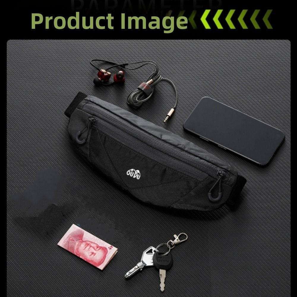 Double Zipper Pocket Mobile Phone Waist Bag Ultra-Thin Running Waist Bag Sports Waist Bag Yoga
