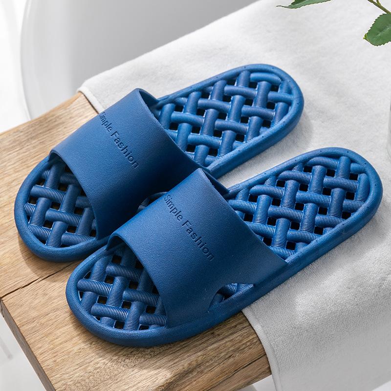 Summer popular cool slippers female couple style home bathroom non-slip indoor and outdoor wear thick bottom stepping on shit slippers
