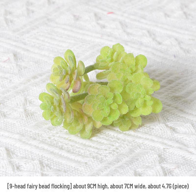 Mini Flocking Artificial Succulent Bonsai for DIY Wall Decor