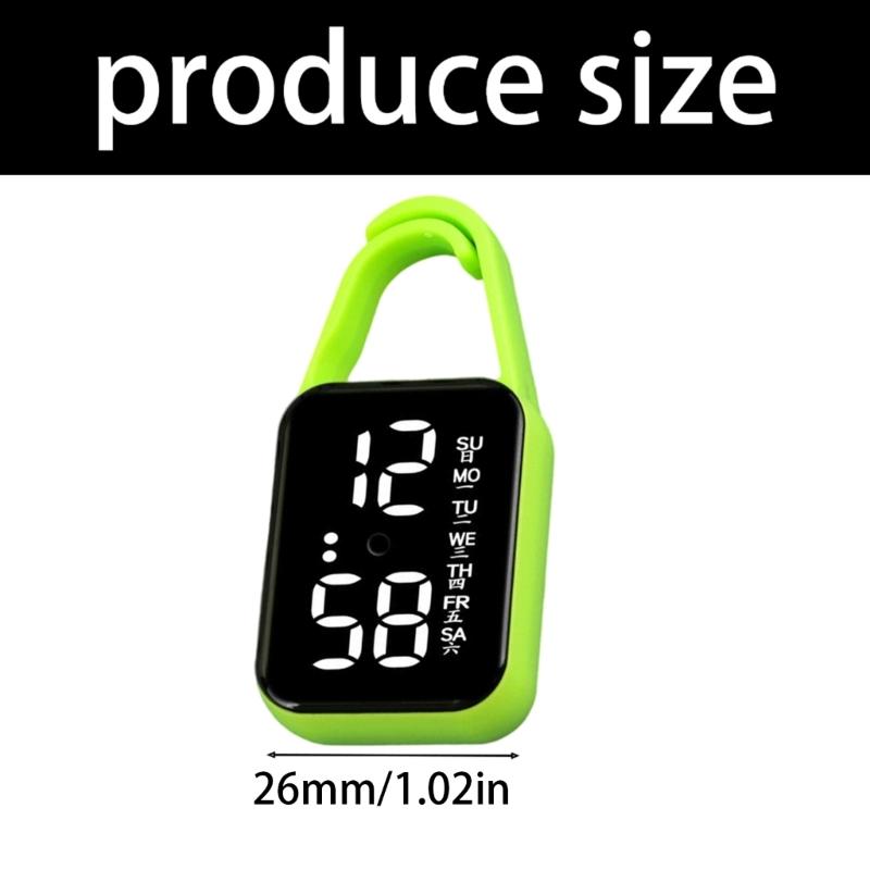 Led Electronic Hanging Watch Night Light Waterproof Touch Digital Watch for Women Men Gift Keychain Pocket Watch