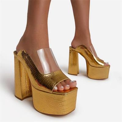 Women 'S Designer Sandals Summer New Fashion Open Toe Chunky Heel Platform Shoes 35 -43 Big Size Dress Party Wedding Pumps