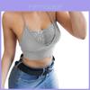 Elegant Womens Sexy Spaghetti Strap Cross Back Lace Crop Top For Clubwear