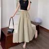 Plus-Size A-Line High Waist Skirt for All Seasons - Casual, Loose, and Slimming Design for Women