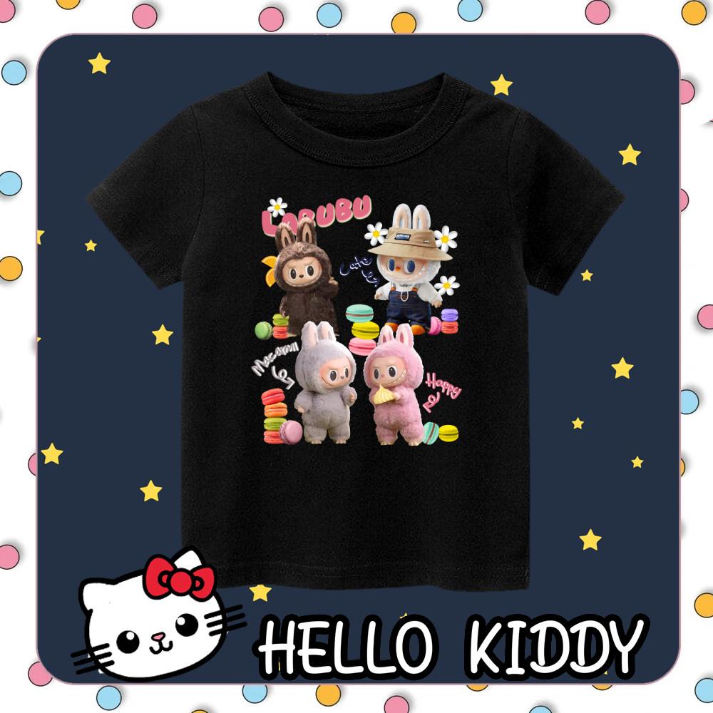 100% PREMIUM COTTON LABUBU 19 THE MONSTERS Kids T-Shirt Tops Budak Kid Children Kanak Unisex Girl Boy Lelaki Perempuan