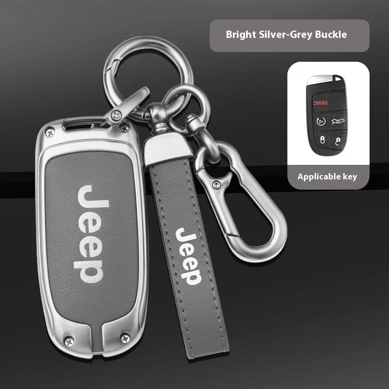 Dla samochodu Jeep Aluminiowe Etui na Kluczyki Torba na Kluczyki Brelok Obudowa Jeep Commander Compass Gladiator Wagoneer Grand Cherokee Wrangler JK Rene
