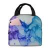 Ink Painting Marble  Portable Aluminum Foil Thickened Insulated Office Lunch Bag Waterproof Lunchs Bags Tote Bags