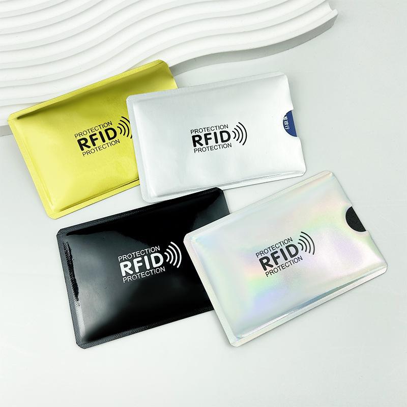 In-Stock Silver RFID Card Holder: Anti-Scan, Anti-Demagnetization, Anti-Theft NFC Bank ID Aluminum Shield