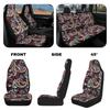 Waterproof Auto Seat Protectors Full Set Abstract Digital Print Airbag Compatible Front Rear Seat Covers Non-Slip Durable for All Cars