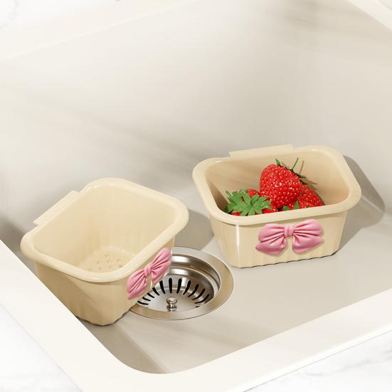 Spülbecken Hänge-Sieb Abgusskorb Großes Fassungsvermögen Schnelltrocknend Einfach zu installieren Verstellbarer Spülbeckenfilter Küchenorganisator