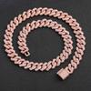 European-American Men's 14mm Zircon Cuban Chain Hip Hop Necklace