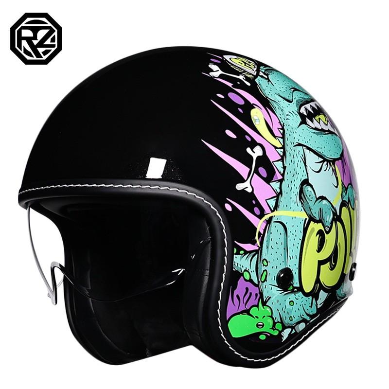 ABS 3/4 Motorcycle Helmet Adults Unisex Full Face Protection Half Scooter Commute Safety