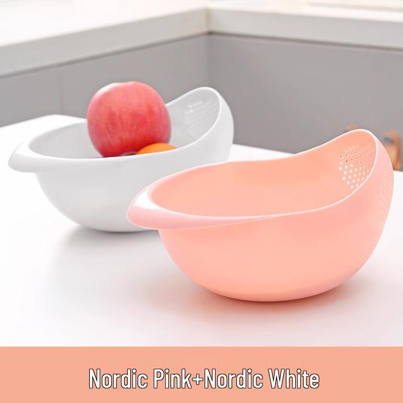 Non-Leak Rice Washing Sieve and Fruit Basket - Fine Mesh Basin for Kitchen Use