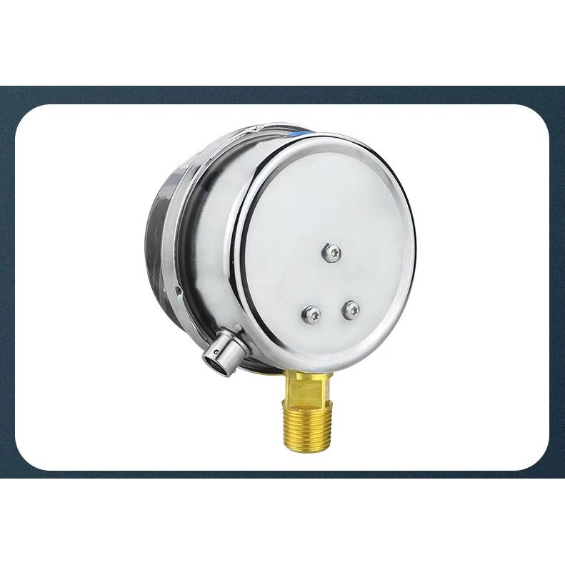 Pressure Gauge Electric Contact Pressure Gauge 220V 380V M20*1.5 Installed At The Bottom For Air Gas Water Fuel Liquid