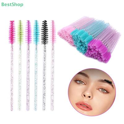 50/100 Pièces Jetables Cristal Brosse Cils Peigne Baguettes Extension Cils Outil de Maquillage Professionnel Beauté